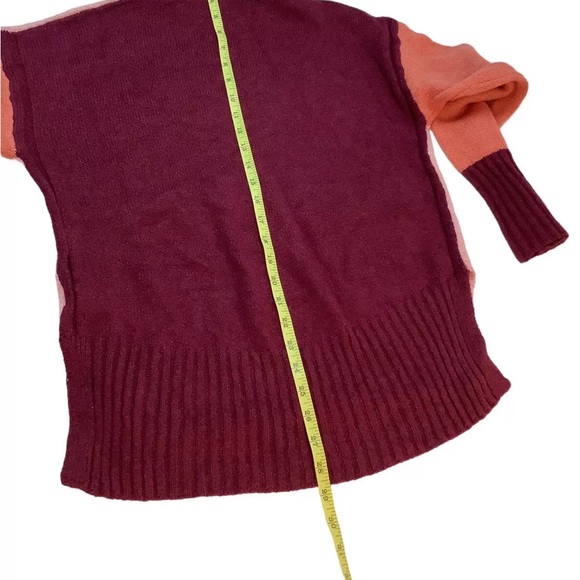 Time and Tru Women's Color Blocked Pink Mock Neck Sweater Size M - Picture 11 of 13